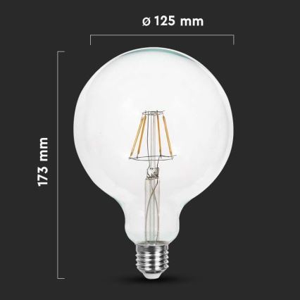 Lampadina LED FILAMENT G125 E27/12W/230V 3000K