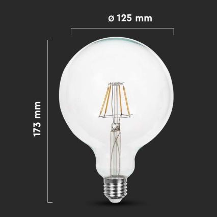 Lampadina LED FILAMENT G125 E27/12W/230V 6500K