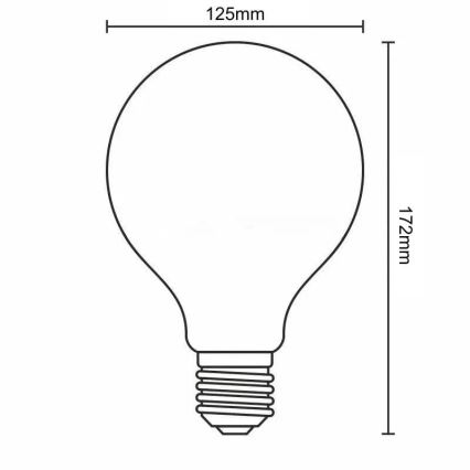 Lampadina LED WHITE FILAMENT G125 E27/13W/230V 3000K