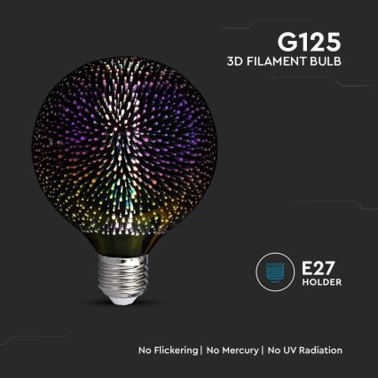 Lampadina LED FILAMENT G125 E27/4W/230V 3000K