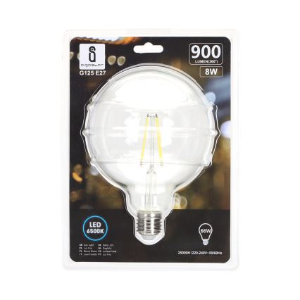 Lampadina LED FILAMENT G125 E27/8W/230V 6500K - Aigostar