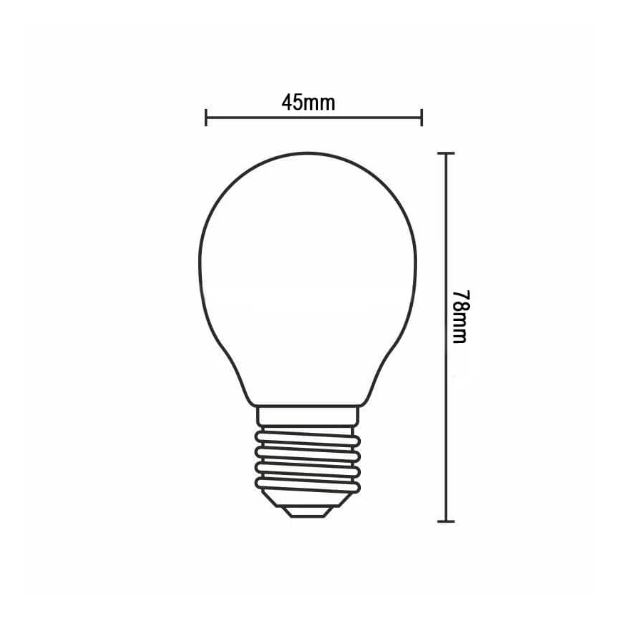 Lampadina LED FILAMENT G45 E14/4W/230V 3000K