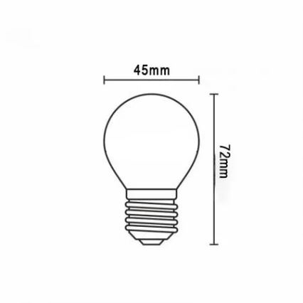 Lampadina LED FILAMENT G45 E27/4W/230V 4000K