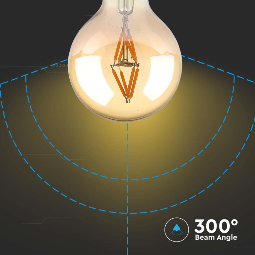 Lampadina LED FILAMENT G80 E27/4W/230V 2200K