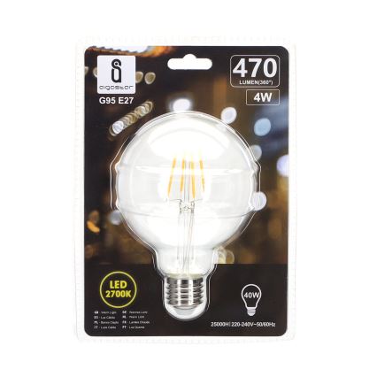 Lampadina LED FILAMENT G95 E27/4W/230V 2700K - Aigostar