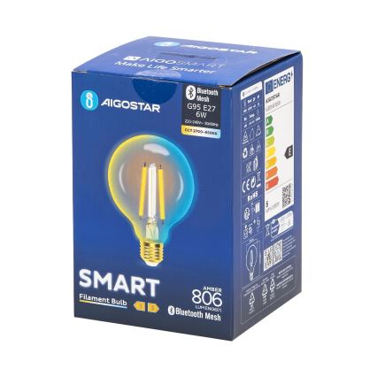 Lampadina LED FILAMENT G95 E27/6W/230V 2700-6500K - Aigostar