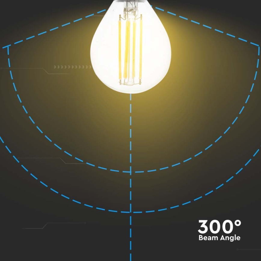 Lampadina LED FILAMENT P45 E14/6W/230V 6500K