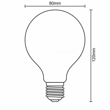 Lampadina LED FILAMENT SLIM VINTAGE G80 E27/4,5W/230V 1800K