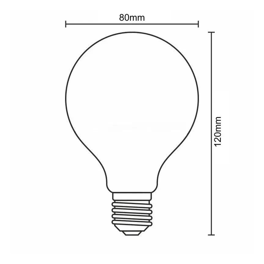 Lampadina LED FILAMENT SLIM VINTAGE G80 E27/4,5W/230V 1800K