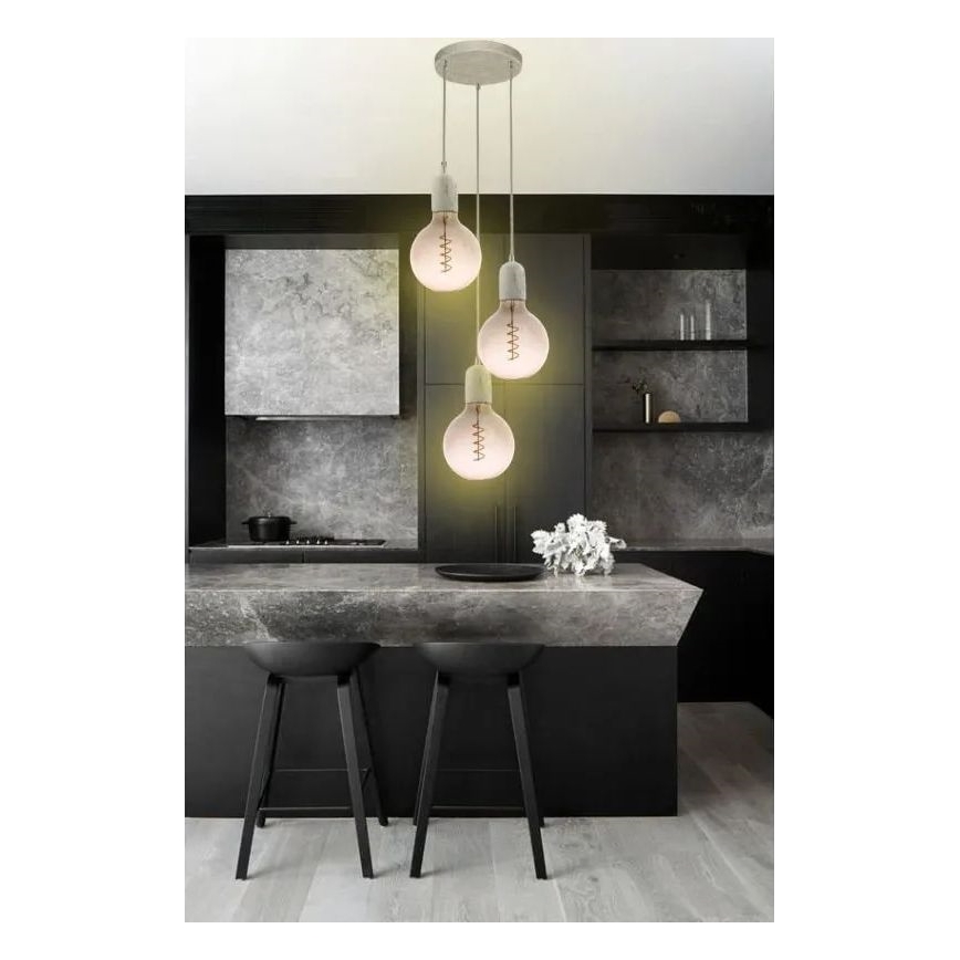Lampadina LED FILAMENT SPIRAL G125 E27/4W/230V 2000K grigio/rosa