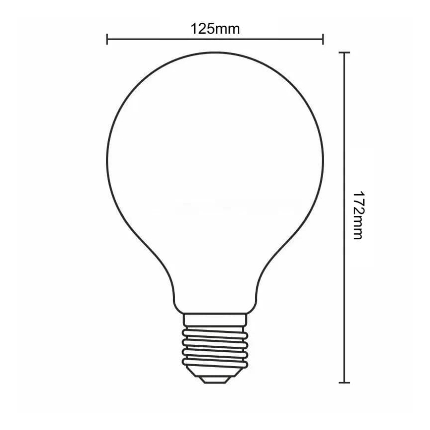 Lampadina LED FILAMENT SPIRAL G125 E27/4W/230V 2000K grigio/rosa