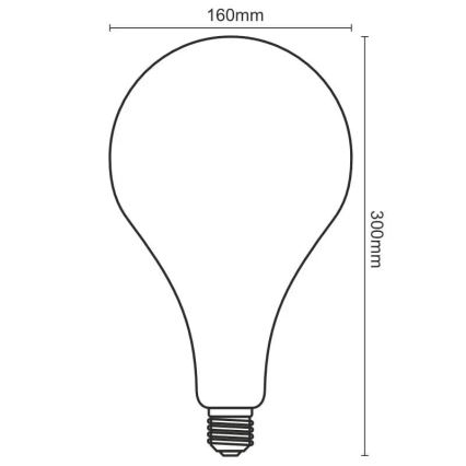 Lampadina LED FILAMENT SPIRAL VINTAGE A165 E27/4W/230V 2000K