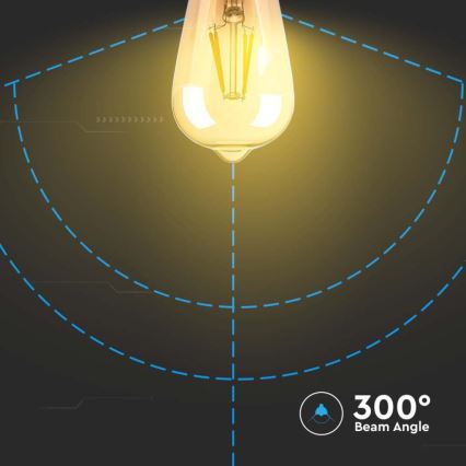 Lampadina LED FILAMENT ST64 E27/4W/230V 2200K