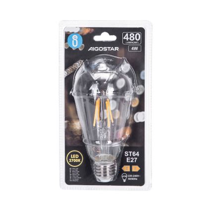 Lampadina LED FILAMENT ST64 E27/4W/230V 2700K - Aigostar