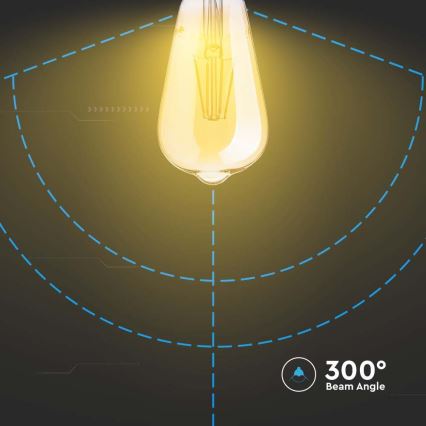 Lampadina LED FILAMENT ST64 E27/6W/230V 2200K