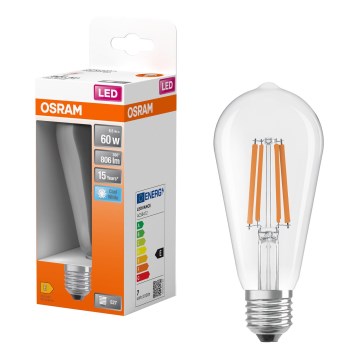 Lampadina LED Filamento Classico E27/6,5W/230V 4000K - Osram