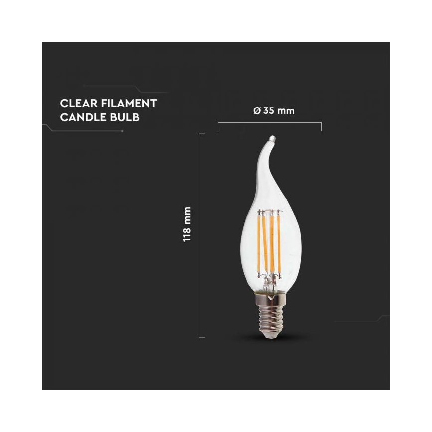 Lampadina LED Filamento E14/4W/230V 4000K