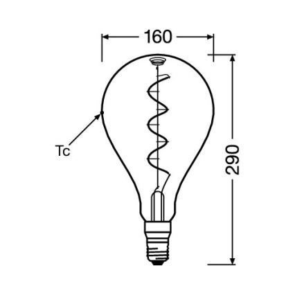 Lampadina LED Filamento Vintage E27/4W/230V 1800K - Osram
