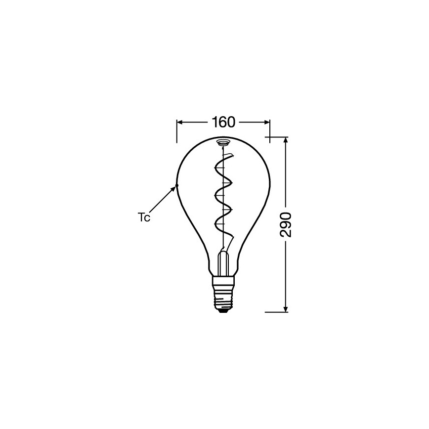 Lampadina LED Filamento Vintage E27/4W/230V 1800K - Osram