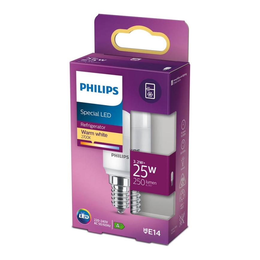 Lampadina LED frigorifero Philips T25L E14/3,2W/230V 2700K