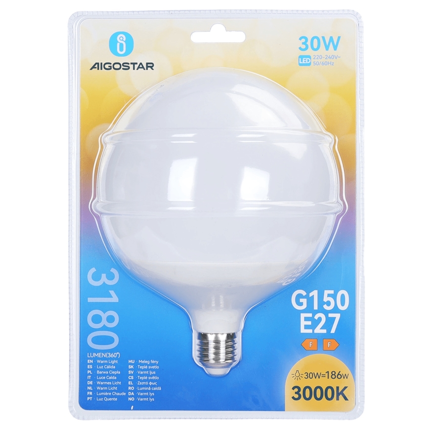 Lampadina LED G150 E27/30W/230V 3000K - Aigostar