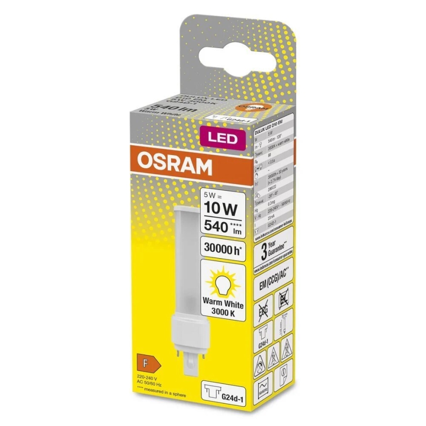Lampadina LED G24d-1/5W/230V 3000K - Osram