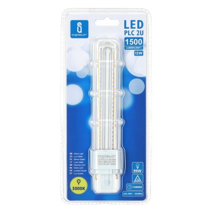 Lampadina LED G24D-3/15W/230V 3000K - Aigostar