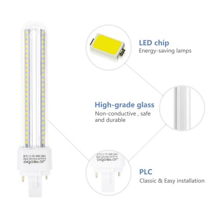 Lampadina LED G24D-3/15W/230V 6500K - Aigostar