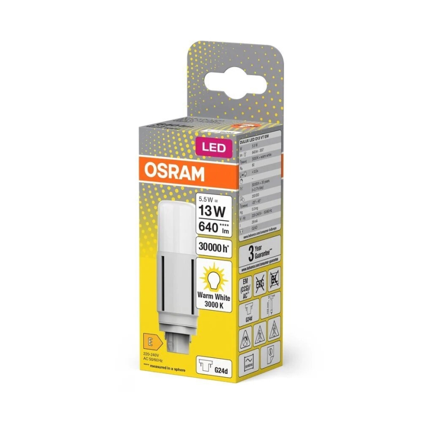 Lampadina LED G24d/5,5W/230V 3000K - Osram