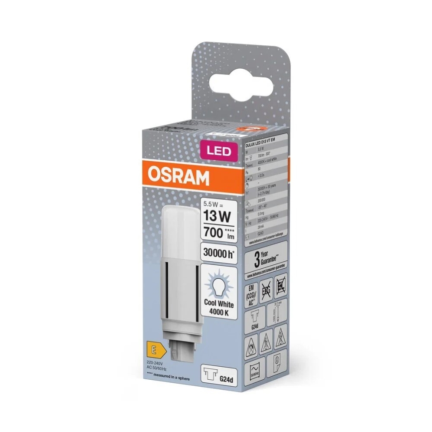 Lampadina LED G24d/5,5W/230V 4000K - Osram
