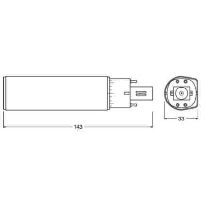 Lampadina LED G24q-1/6W/230V 4000K - Osram