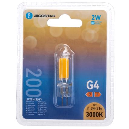 Lampadina LED G4/2W/12V 3000K - Aigostar