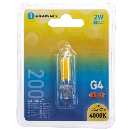 Lampadina LED G4/2W/12V 4000K - Aigostar