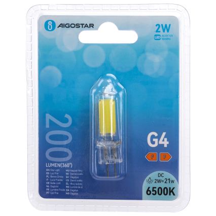Lampadina LED G4/2W/12V 6500K - Aigostar