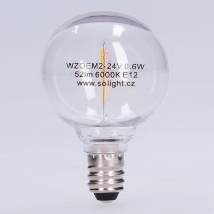 Lampadina LED G40 E12/0,6W/24V 6000K - Brilagi