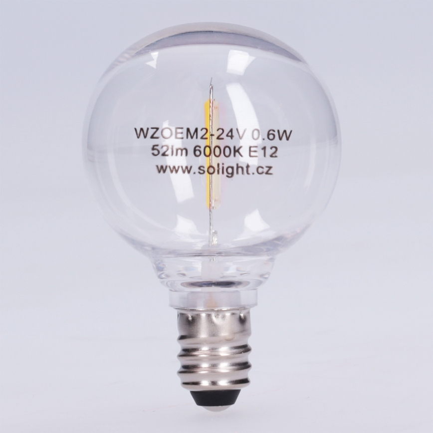 Lampadina LED G40 E12/0,6W/24V 6000K - Brilagi