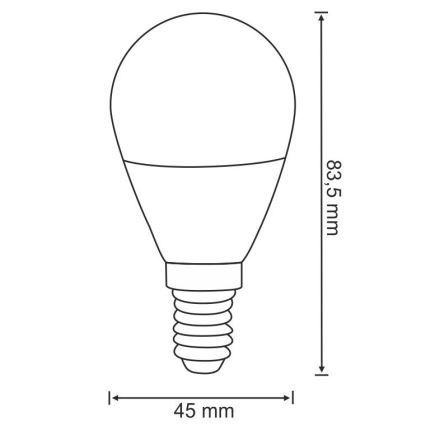 Lampadina LED G45 E14/3,5W/230V 3000K