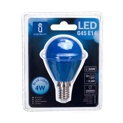 Lampadina LED G45 E14/4W/230V blu - Aigostar