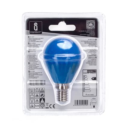 Lampadina LED G45 E14/4W/230V blu - Aigostar