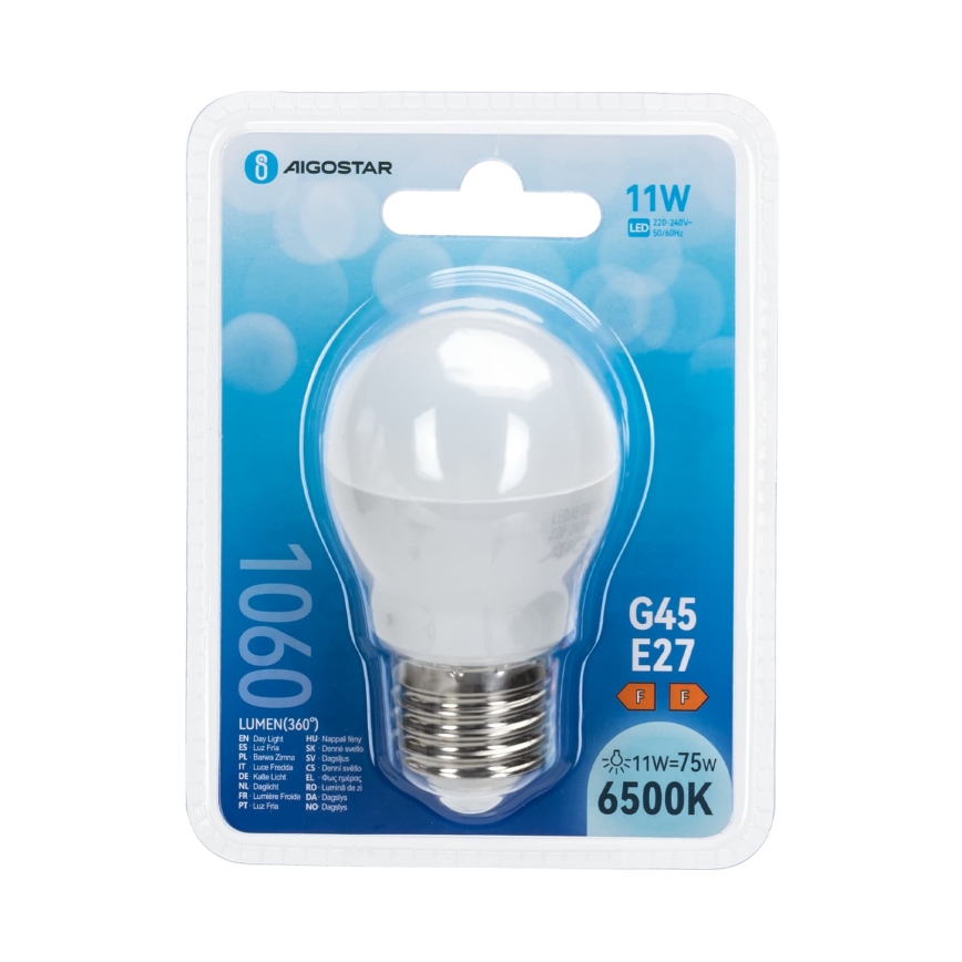 Lampadina LED G45 E27/11W/230V 6500K - Aigostar