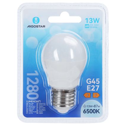 Lampadina LED G45 E27/13W/230V 6500K - Aigostar