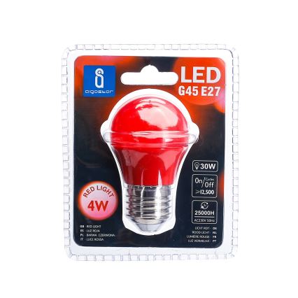 Lampadina LED G45 E27/4W/230V rossa - Aigostar