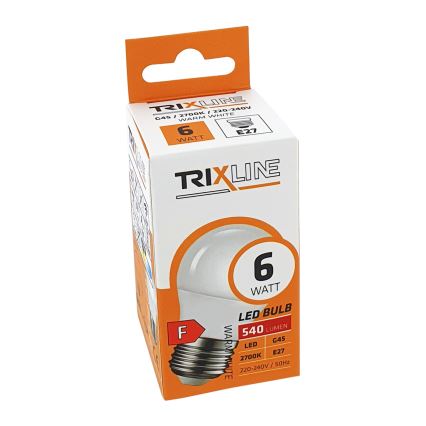 Lampadina LED G45 E27/6W/230V 2700K