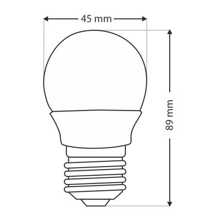 Lampadina LED G45 E27/6W/230V 6500K