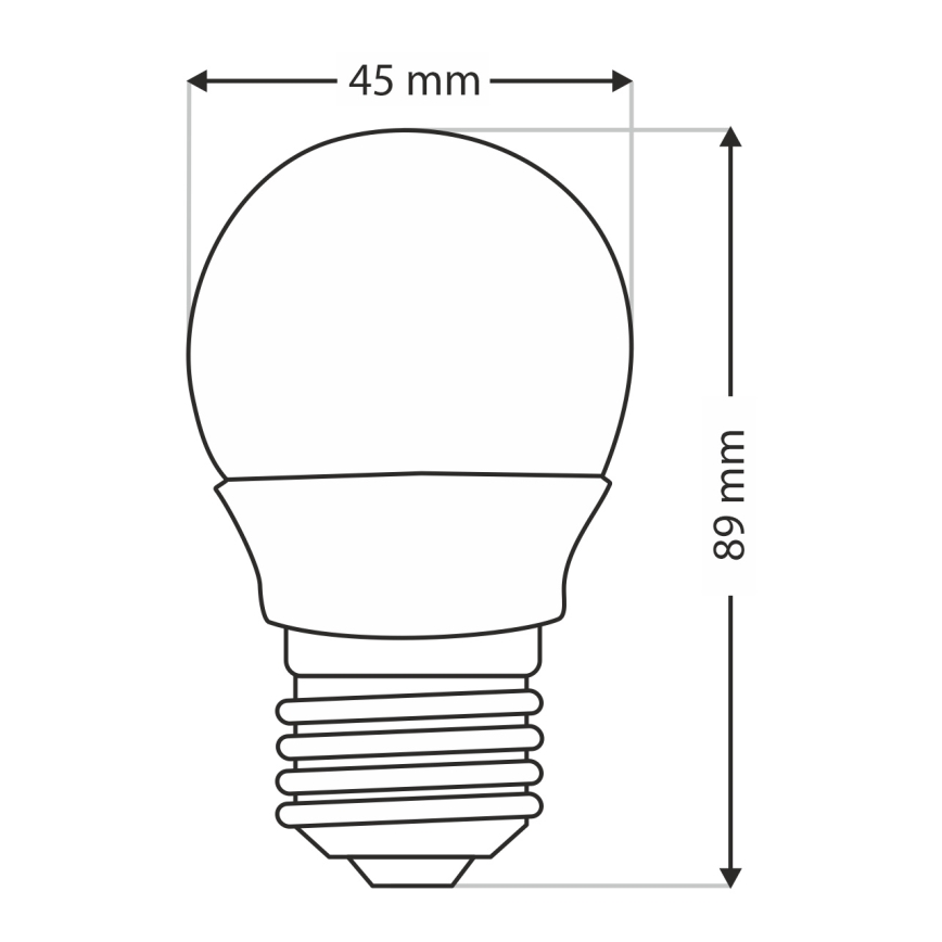 Lampadina LED G45 E27/6W/230V 6500K