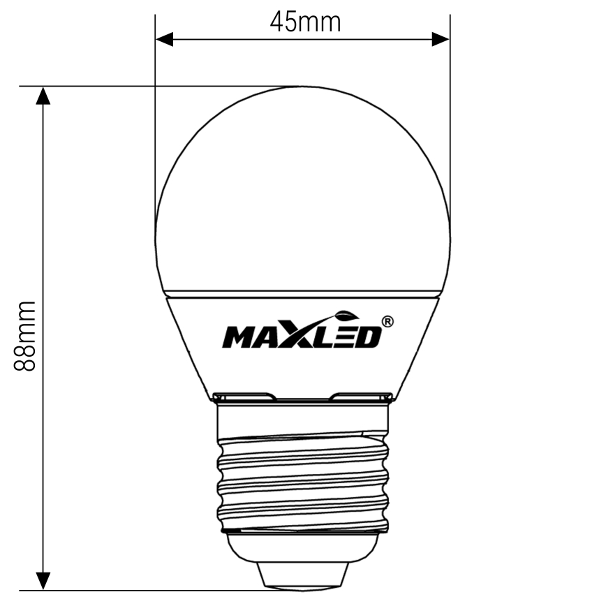 Lampadina LED G45 E27/8W/230V 4000K