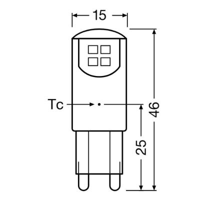 Lampadina LED G9/1,9W/230V 2700K - Osram
