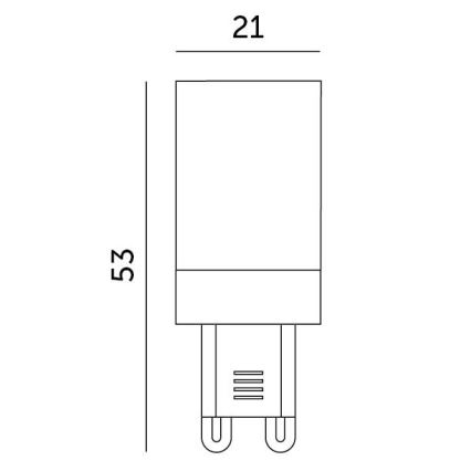 Lampadina LED G9/3W/230V 6000K 100°