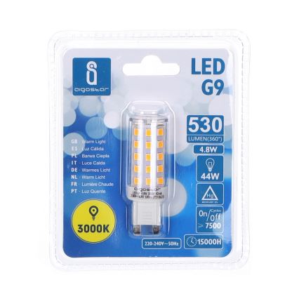 Lampadina LED G9/4,8W/230V 3000K - Aigostar