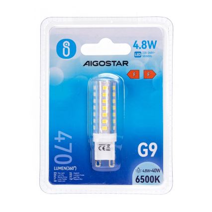 Lampadina LED G9/4,8W/230V 6500K - Aigostar